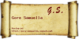 Gore Samuella névjegykártya